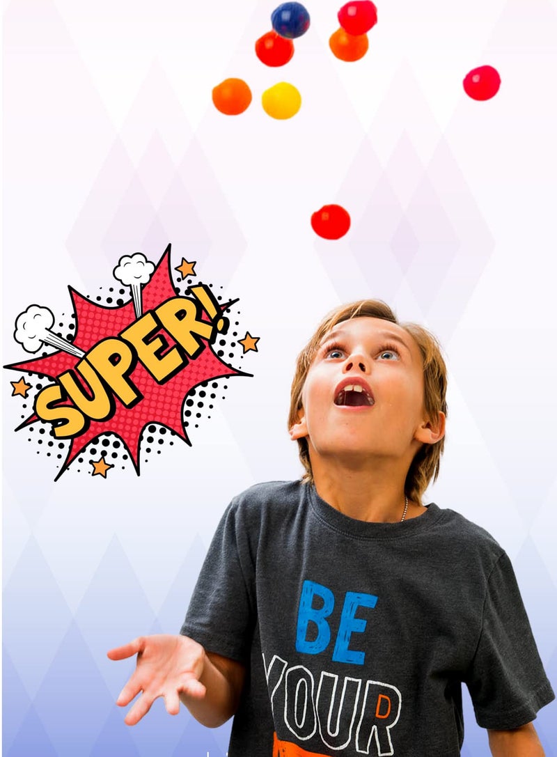 JA-RU Super Hi Bounce Balls (1 Pack, 5 Balls Each) Fidget Bouncy Ball Small Toys Party Favors for Kids Toy. Racketball Bulk Classroom Prize Premium Birthday Gift Includes Sticker 973-1p - Image 3